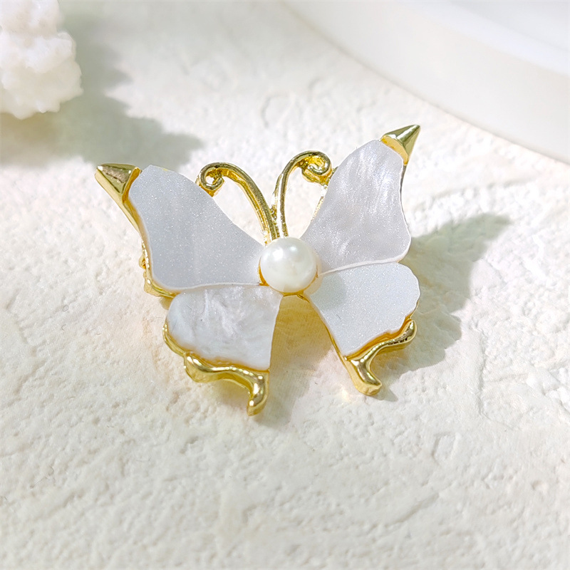Luxuriöse Schmetterlingsbrosche Für Damen Perlen Schmuck Accessoire_voghion.com