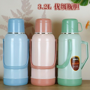 Hot Water Bottle Thermos Student Dormitory Large Capacity Thermos Boiling Water Bottle Household Old-Fashioned Plastic Shell Insulated Water Kettle