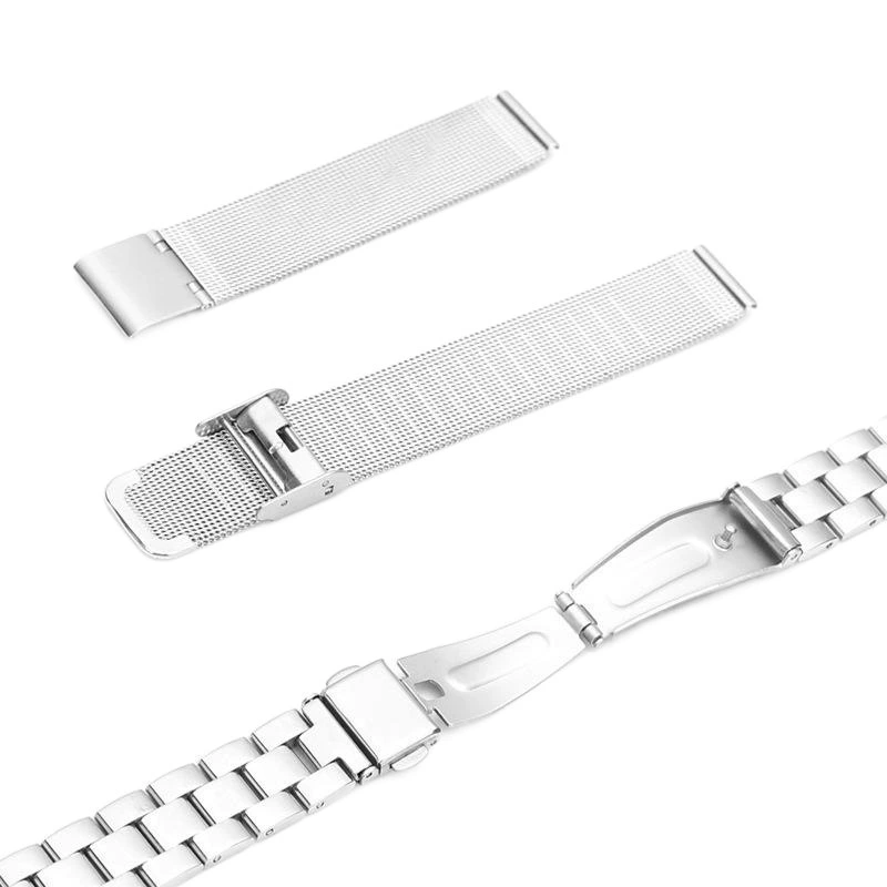 Смарт-часы Миланский сплошной ремешок с тремя бусинами, подходящий для Mi Band 5, тканый сетчатый ремешок из нержавеющей стали