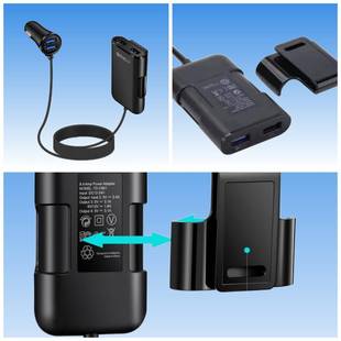 Rear card expansion car charger multi-function car charger QC3.0 fast charging rear socket line length 800mm