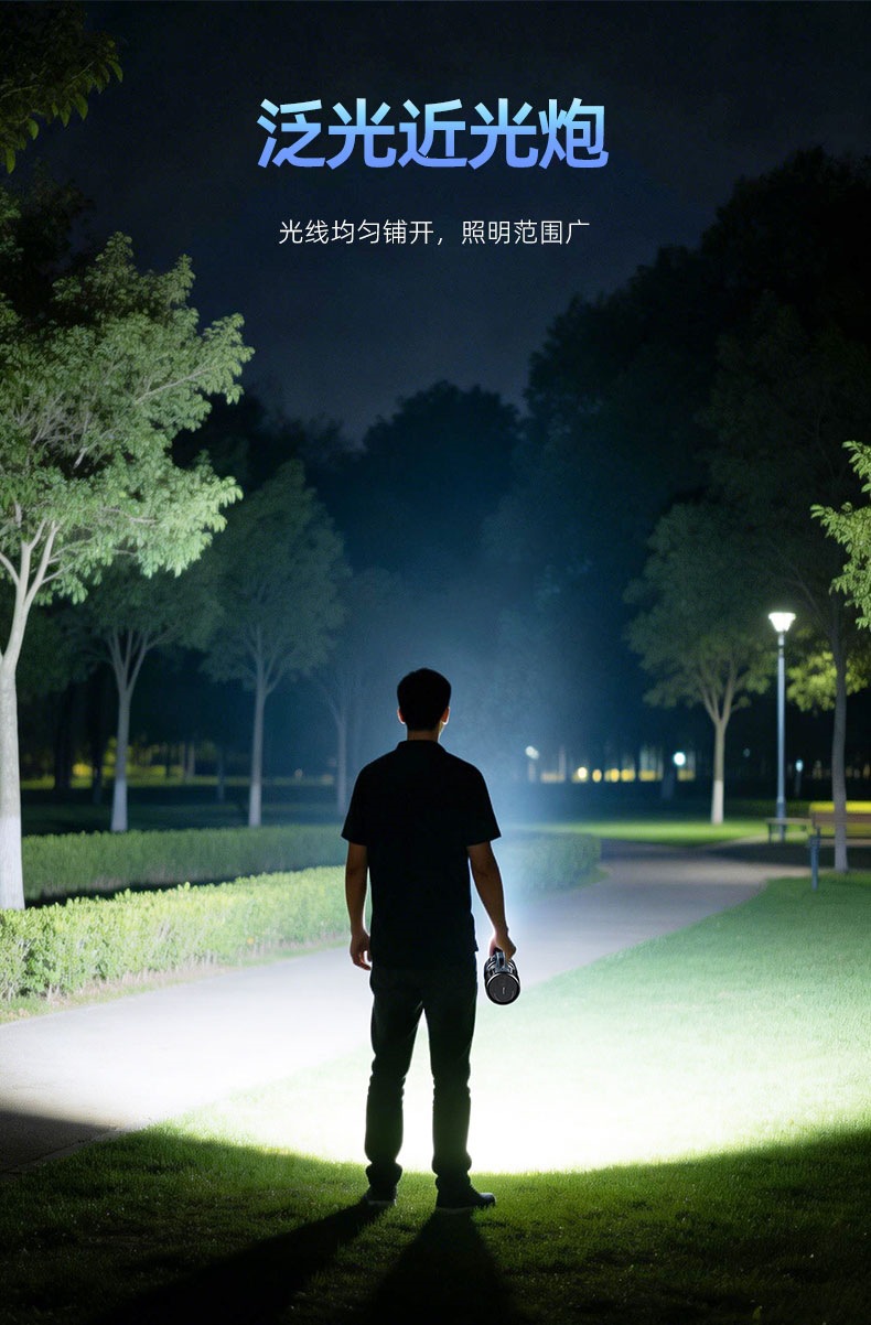 X-Alarm D6000 Spotlight for Catching Cicadas, Ultra-High-Power Bright Light Flashlight for Outdoor Use with Long Battery Life