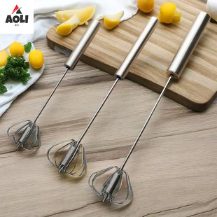 Wholesale Stainless Steel Semi-automatic Egg Beater Household Press Rotary Mixer Baking Tools Cream Beater