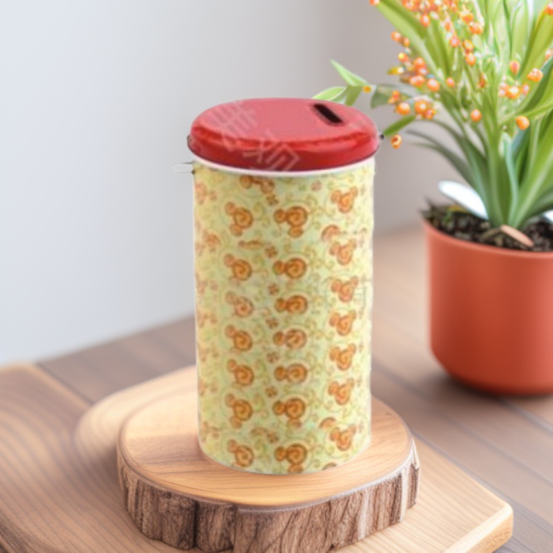 源头工厂 优惠供应精美马口铁ML-696圆罐 存钱罐 通用包装罐