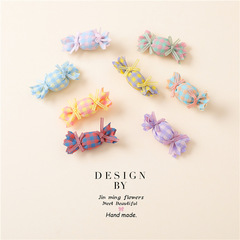 Diyの格子の布芸は綿のキャンディーを満たします。