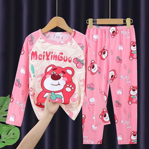 Children's pajamas, girl's spring and autumn long-sleeved thin set, princess-style home clothes for girls, outerwear