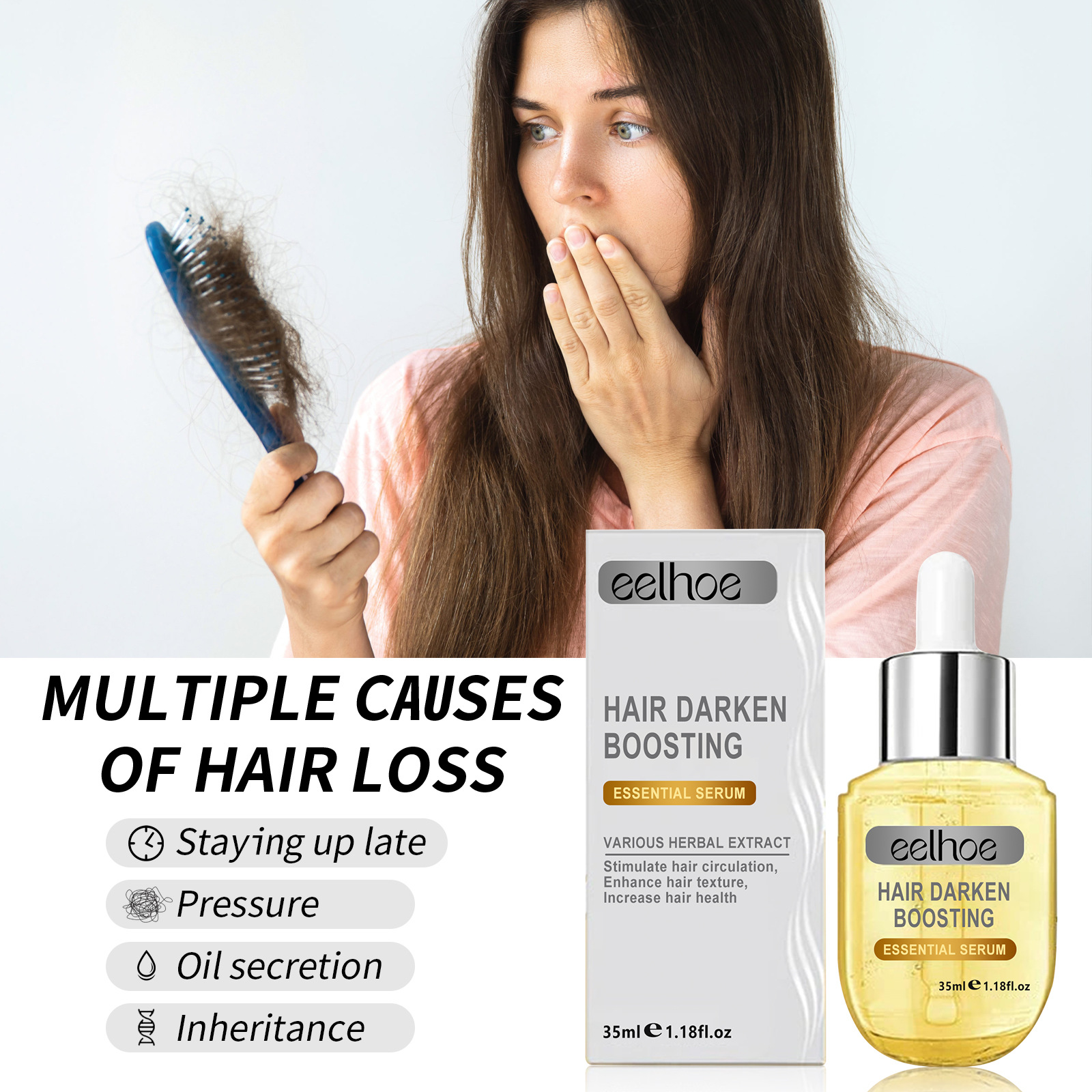 Ripara i capelli secchi di EELHOE, idrata la radice dei capelli, soluzione di essenza per densificare il cuoio capelluto_voghion.com