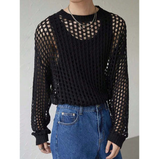 R 79672 Crochet Open Back Knit Cardigan ���h¶���U��ᘿ���