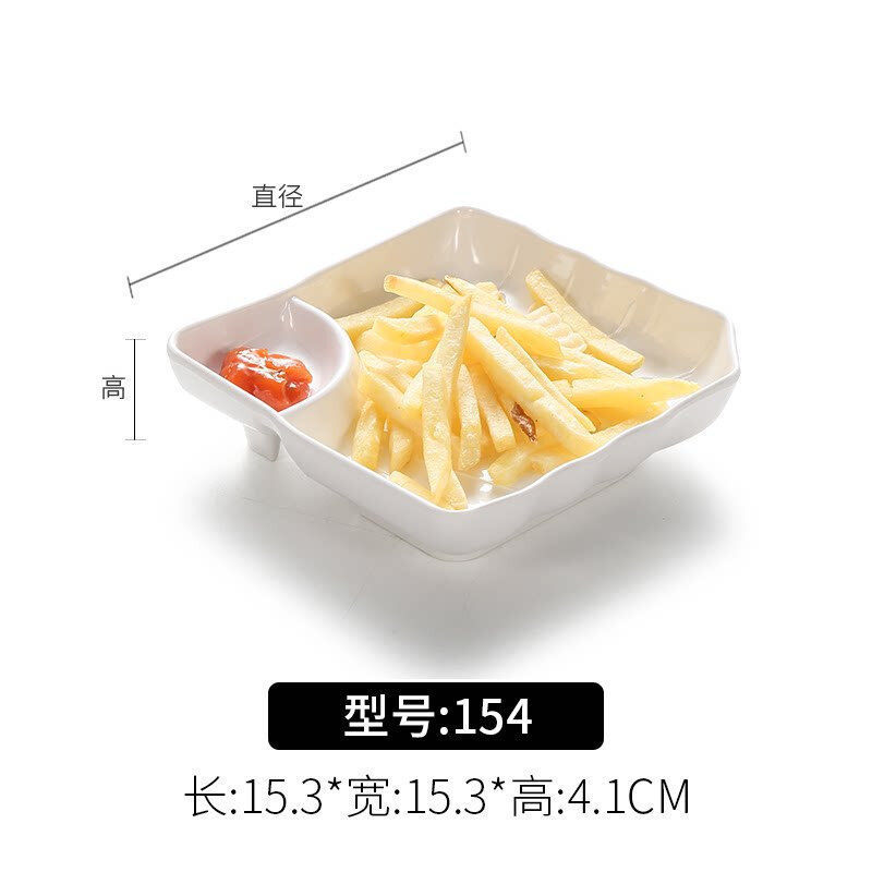 鍋レストランもちもち小肉皿、特殊フェンネル揚げ物皿、メラミン業務用スナックディップ皿|undefined