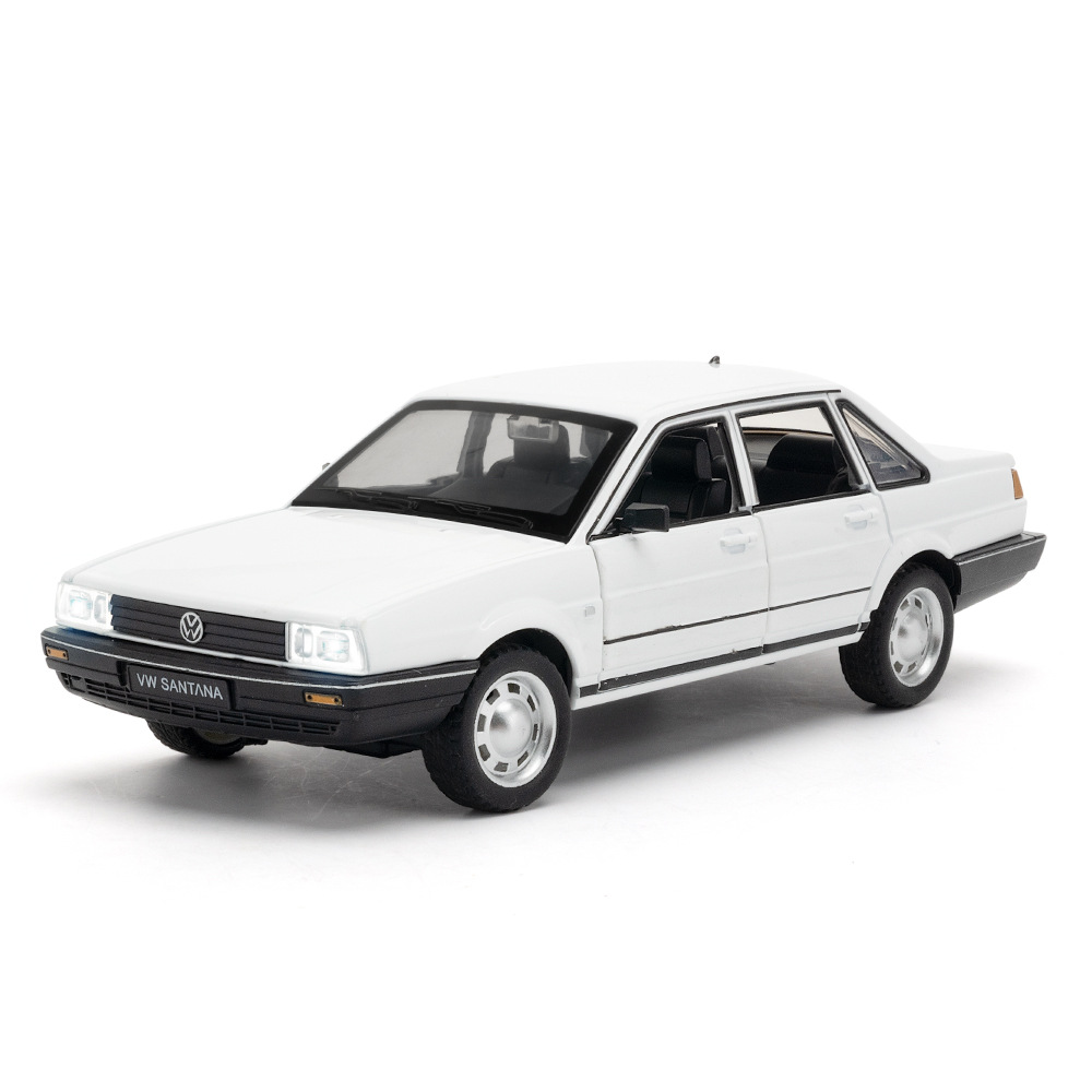 (Kit) 1:24 Simulated Santana Alloy Retro Car Model Decor for Children, Wholesale and Distribution