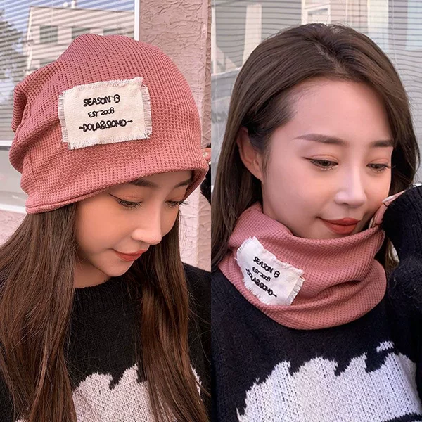 Trendy Knitted Hats for Women, Windproof, Versatile, Popular Online, Japanese and Korean Style, Autumn and Winter Warm Hats for Women