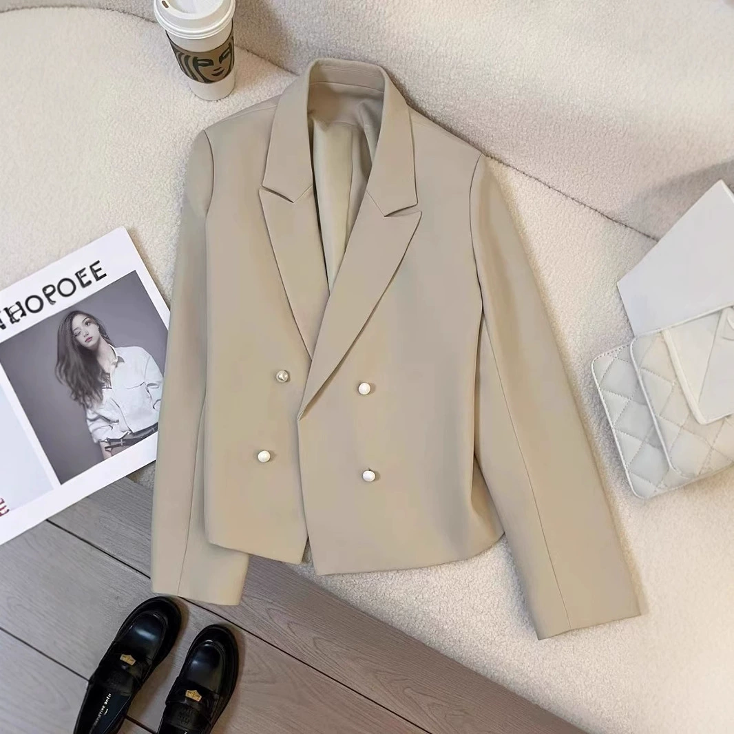 Классический короткий пиджак костюма для отдыха весна/осень Off-White — тренд 2025 года, размеры S-XL
