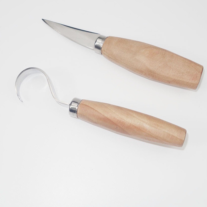 2件套不锈钢削木刀，刮木刀，不锈钢弯刀，不锈钢雕刻刀，图案雕