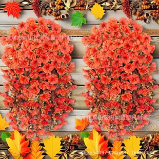 Cross-border Amazon artificial flower autumn red 45-eye morning glory silk flower home wedding outdoor courtyard