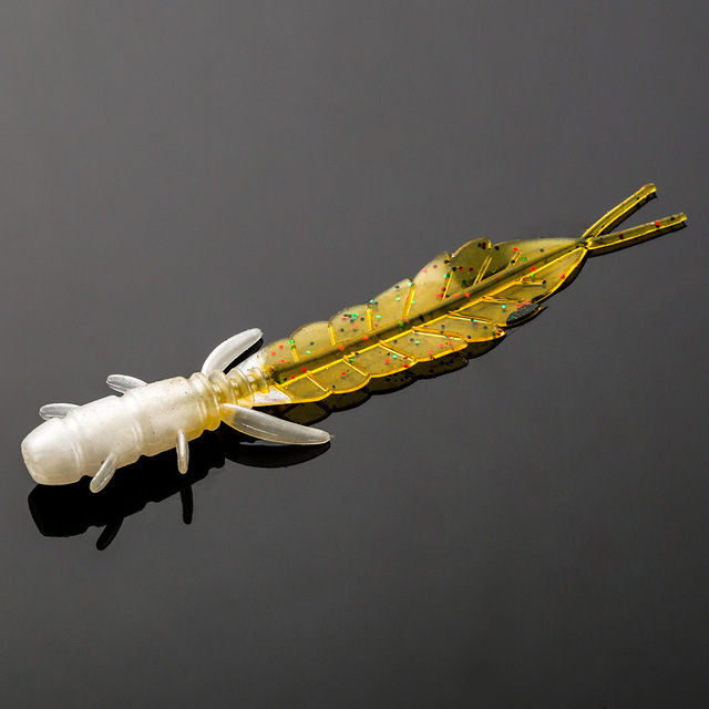 Luya cebo suave miniatura de dos colores aguja cola 5 piezas 75mm/1,3G falso cebo raíz pesca bajo mandarín fábrica de pescado al por mayor