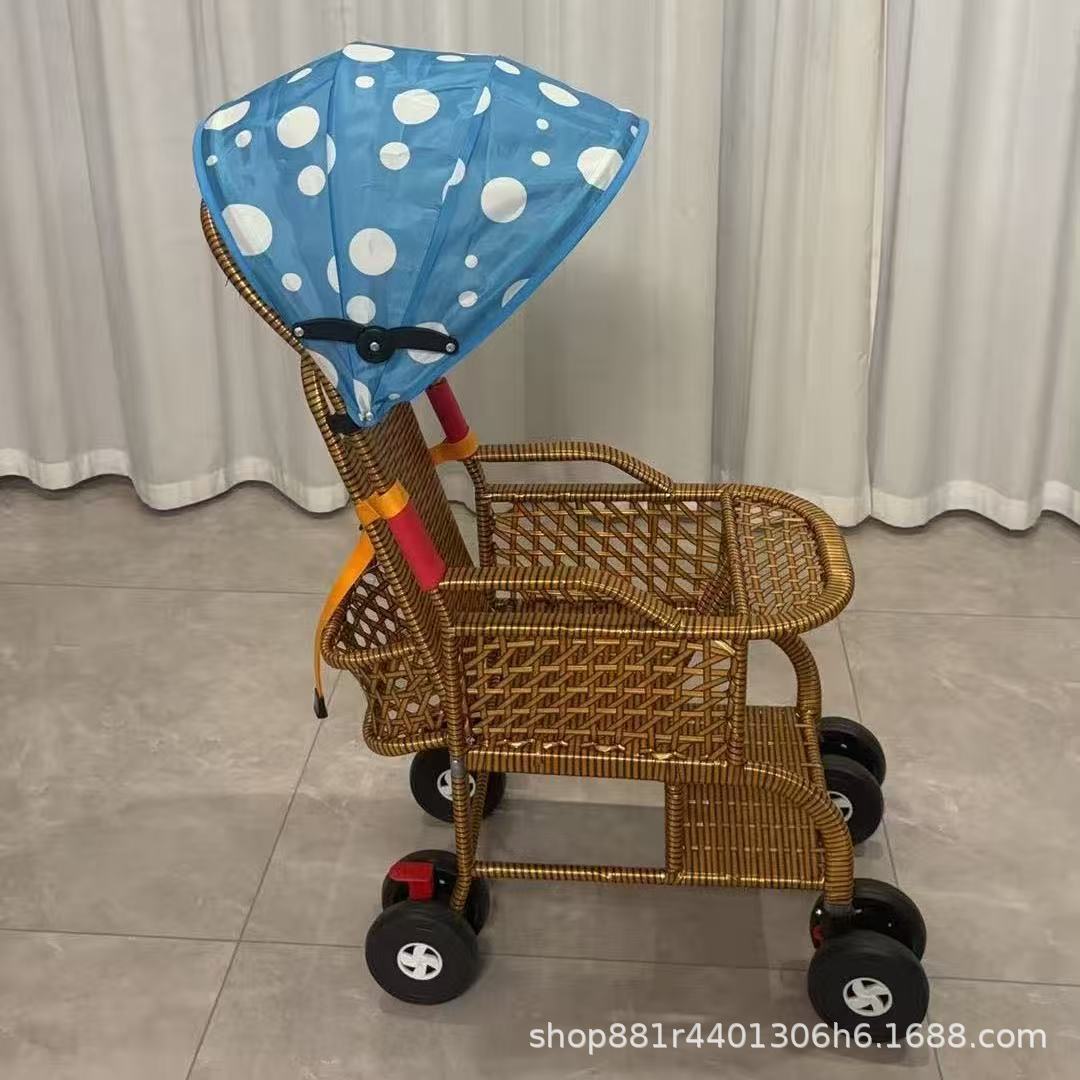Carriola de Bebé Reclinable de Tubo Galvanizado, Ligera con Doble Amortiguación para Uso Interior y Exterior image 7