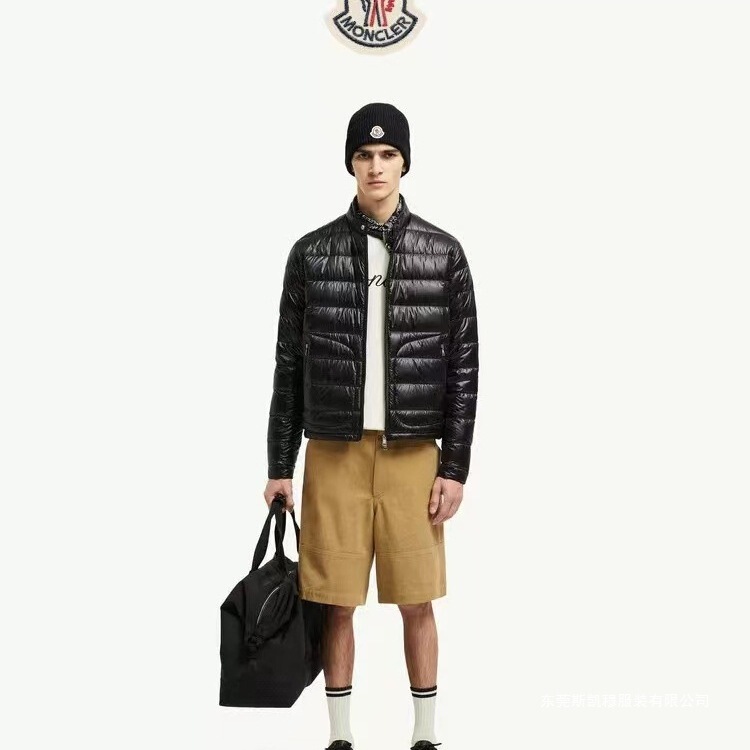 Mengjia 2025 New Men's down Jacket Lightweight Spring White Goose down Stand Collar Short Fashion Jacket