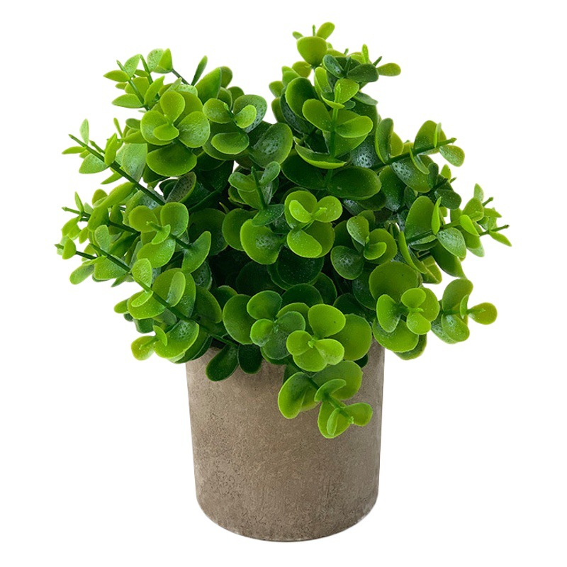 Amazon transfronterizo pequeña maceta artificial planta verde estilo nórdico decoración del hogar Decoración de escritorio mini planta bonsai