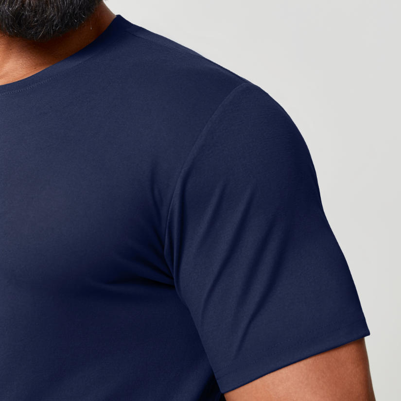 Nuevo cuello redondo para hombres transfronterizos, agradable para la piel, de secado rápido, deportes y ocio, manga corta, caminatas de cercanías, baloncesto, tenis, camiseta 1166