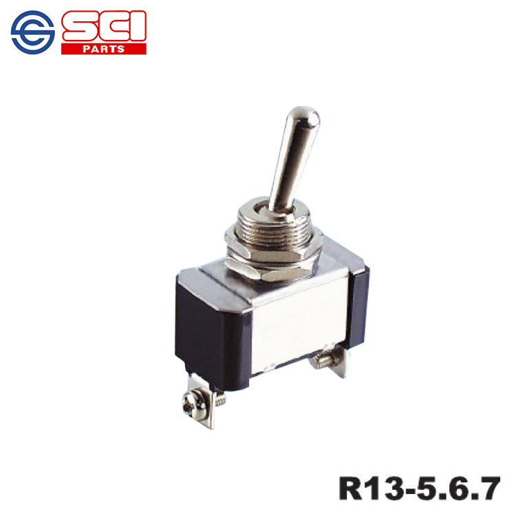 台湾SCI新进R13-5/67钮子摇臂拨动开关2/3脚全新原装正品