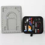 跨境热卖多功能多款钳袋装工具套装串珠测量盘 手工DIY材料工具箱