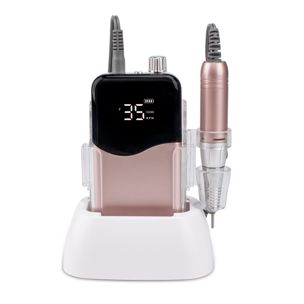 Ventas transfronterizas de manicuras de descarga de uñas amolador de uñas eléctrico portátil almacenamiento de almacenamiento logotipo de impresión directa de fábrica