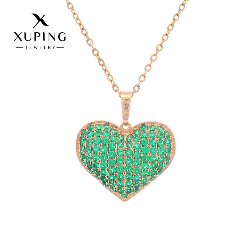 Xuping nueva aleación de cobre galvanizado verde amor colgante estilo estilo europeo y americano colgante de joyas artificiales