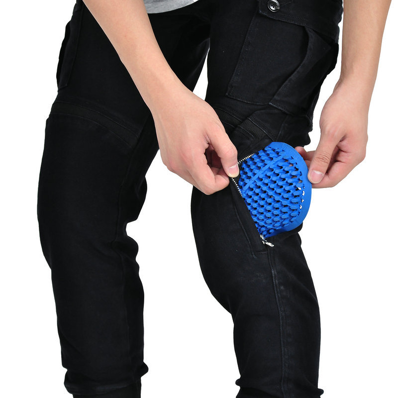 Motocicleta ciclismo jeans casual locomotora shatter a prueba de viento Kevlar herramientas pantalones hombres cuatro estaciones protectora ajustable