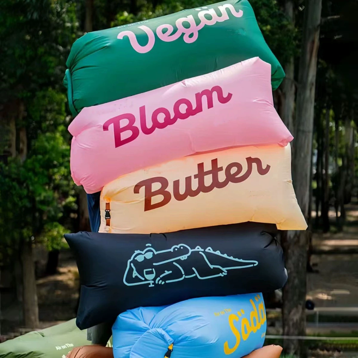 Музыкальный фестиваль ленивый диван открытый диван надувной диван портативный спальный мешок складной воздух диван-кровать