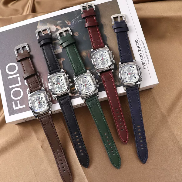 New European and American Style Men's Fashion Casual Belt Quartz Watch Retro Trendy Men's and Women's Couple Watches Wholesale
