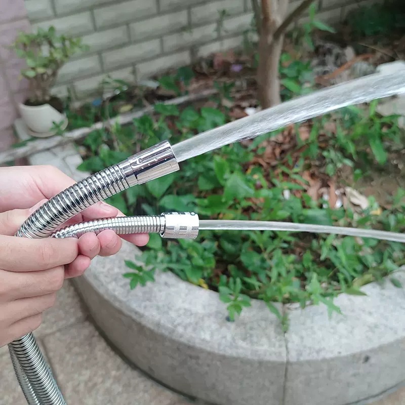 Stainless steel encrypted thickened large diameter shower hose large flow thickened shower head connecting pipe
