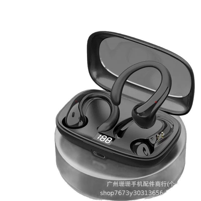 国境を越えた新しいクリエイティブなデザインのOWS耳掛けデジタルディスプレイBluetoothヘッドセット、屋外用、超長バッテリー寿命、スポーツマニアが手放せない|undefined