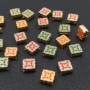 正方形新款手串合金隔珠