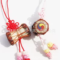Китайский узел малый барабан подвеска hanbok аксессуары Южная Корея народный кулон Фестиваль лодок-драконов Саше Корейский подарок ручной работы