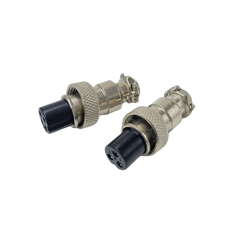 Factory supply GX12-4 core aviation plug 4P male and female docking M12 aviation plug-in cable connector