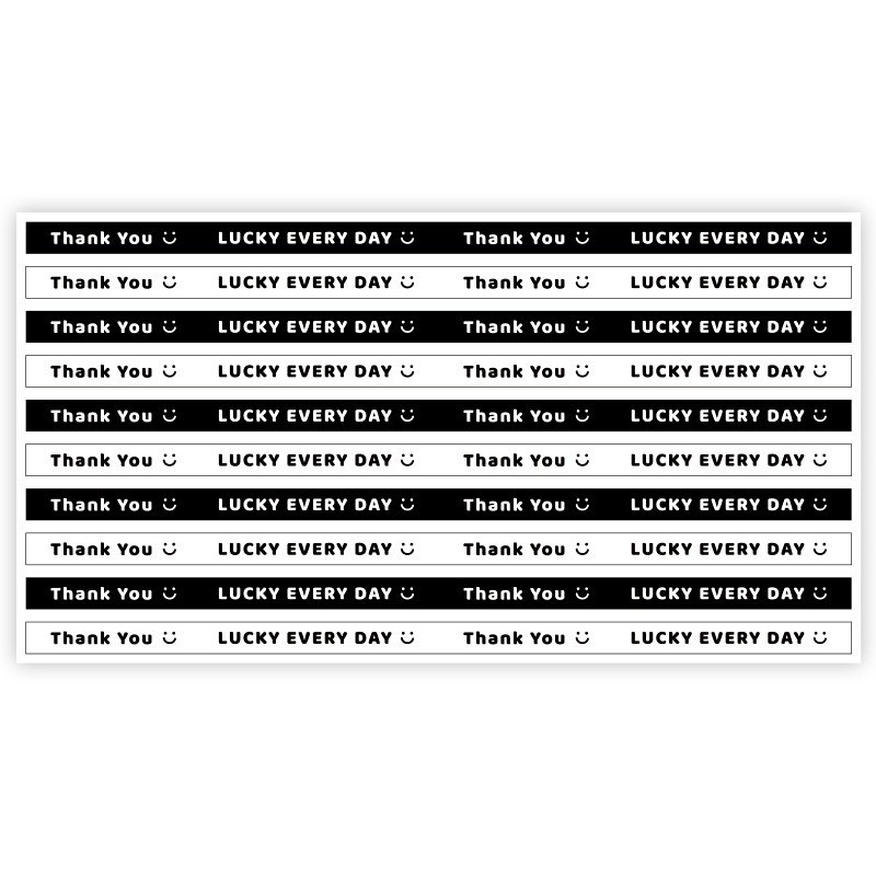 [regular version] type b black and white (26x1cm); 10 sheets (100 stickers/pack)