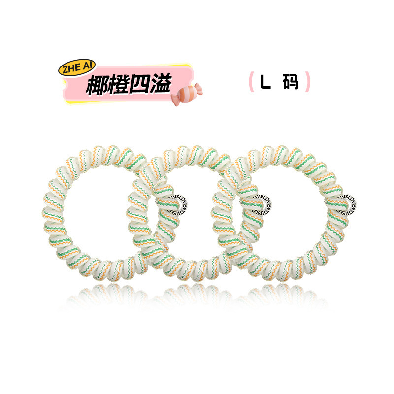 TT高级感电话线发圈 高弹力简约电话绳TT圈发绳无痕不伤发女款|undefined