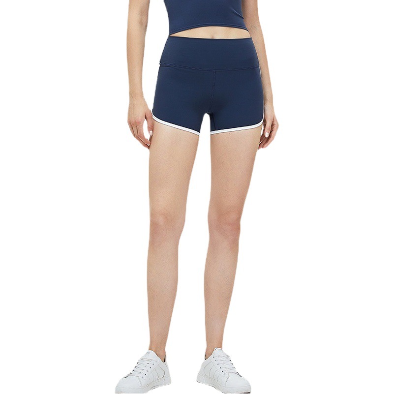 Pantalones cortos de yoga transfronterizos nuevos pantalones cortos de yoga transpirables de secado rápido para mujer Pantalones cortos de yoga ajustados de cintura alta