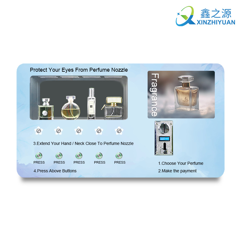 Perfume spray máquina expendedora de autoservicio de escritorio 24 horas sin personal pequeña máquina expendedora de aromaterapia inteligente montada en la pared