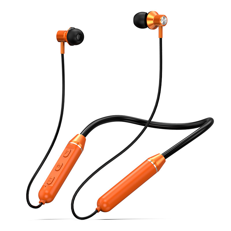 Nuevos auriculares Bluetooth metálicos cuello deportivo inalámbrico en el oído tipo de teléfono móvil de espera ultra largo universal image 5