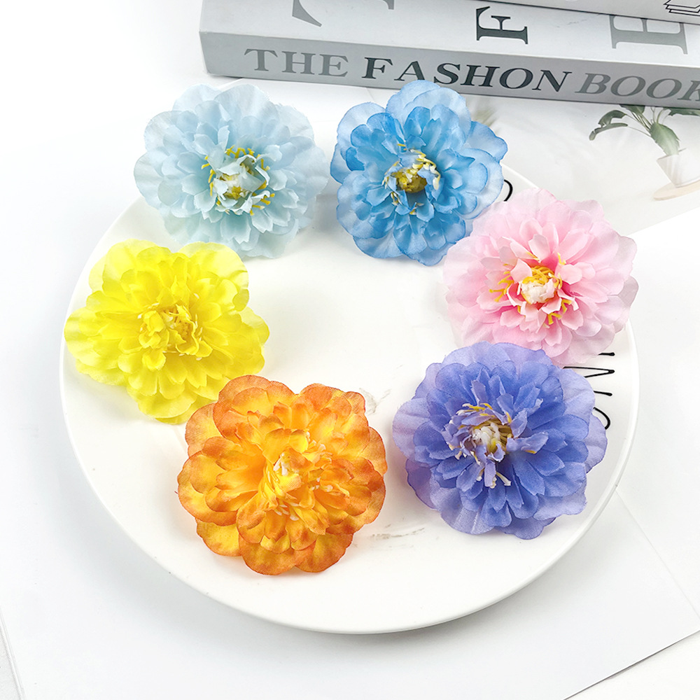 Hibiscus flores europeas DIY azalea falsa flores de flores de cabello accesorios de material de tocado de flores adornos de fotografía para el hogar