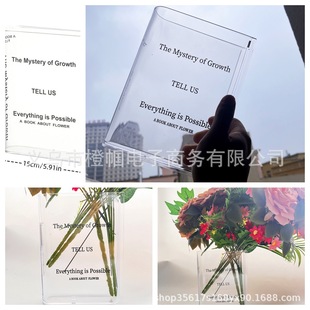 �羳Book Vase���|����͸���ЙC�����[���b� ������������ƿ