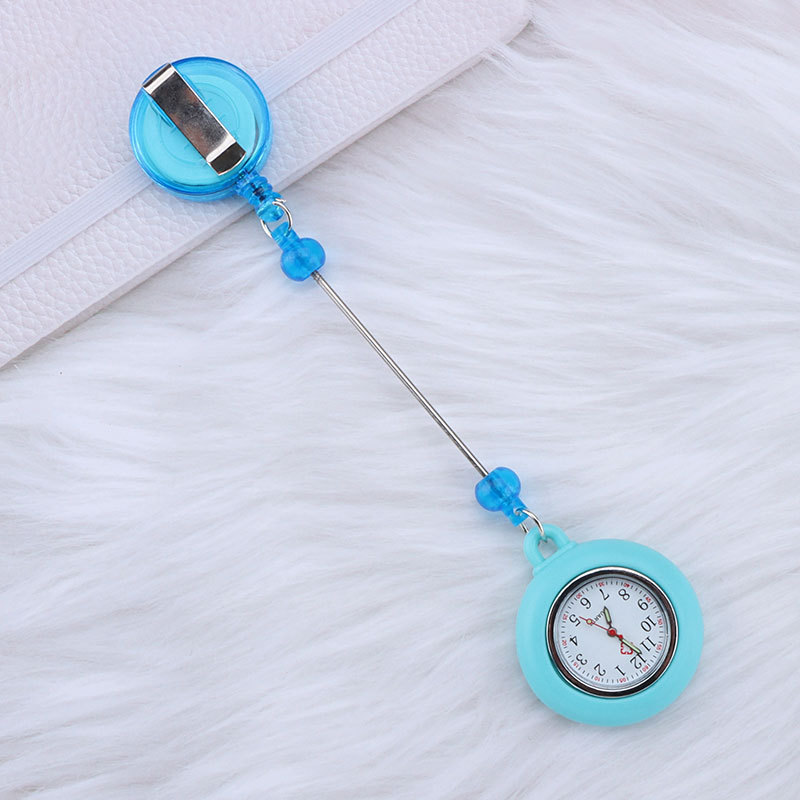 Reloj colgante para enfermera DIY, retráctil con clip, para identificación/carnet, cronómetro, regalo exquisito para estudiantes, venta al por mayor image 15