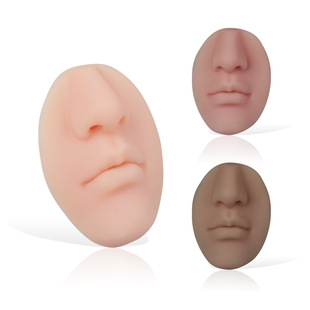 Cross-Border Three-Color Three-Dimensional 5D Soft Silicone Tattoo Auxiliary Practice Nose and Mouth Module Source Wholesale