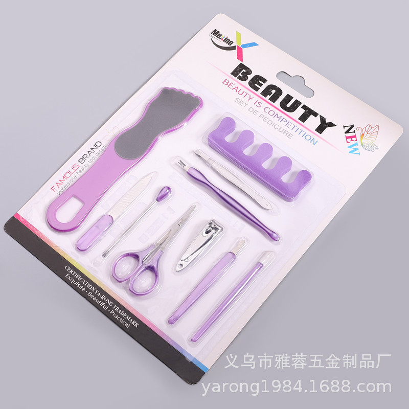 Multi-especificación de la tarjeta de succión de cortadora de uñas, cortadora de uñas, pinzas de piel muerta, archivos de uñas, herramientas de manicuría, tarjeta de succión de color