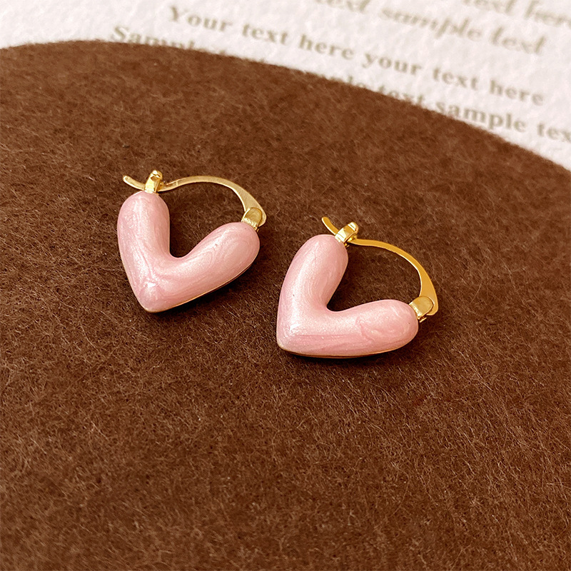 Daily Occasion 1 Pair Vintage Style Heart Shape Plating Alloy Drop Earrings