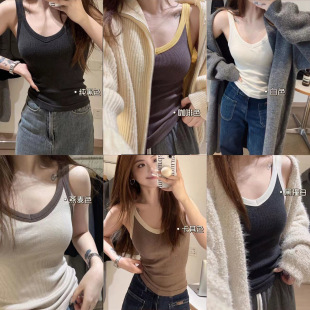 Autumn and winter wool fleece-lined thermal vest women's vest with chest pad outer wear undershirt heating underwear