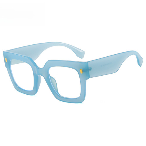 New European and American style anti-blue light glasses fashion ins trendy large frame square cat-eye women's sunglasses 2151