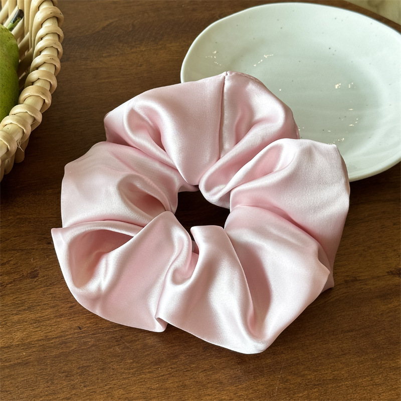 29g Weight Hair Tie Hair Accessories Type 1 Piece Quantity Casual, Holiday, Street Occasion satin Material Solid Color Pattern All Seasons Season Women's Gender Elegant, Lady, Advanced Sense Style Elegant Lady Advanced Sense Women's Solid Color Satin Hair Tie 9