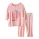 New 2024 Summer Girl's Printed Pajamas Set Full of Printed Home Clothes Two-piece Set Baby Girl's Air-conditioning Clothes Trend