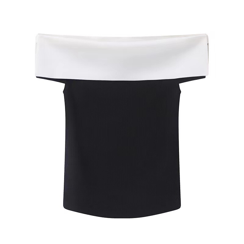 2025 New Summer Fashion Elegant One-Line Collar Knitwear Tops Women's Tops 50428104